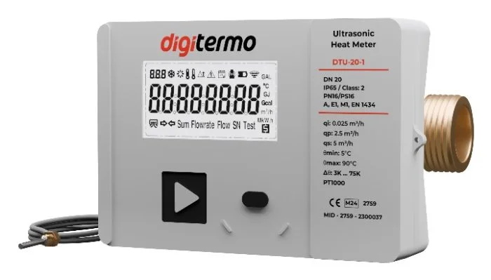 Digitermo DTU-20-1 Ultrasonik M-Bus Kalorimetre DN20